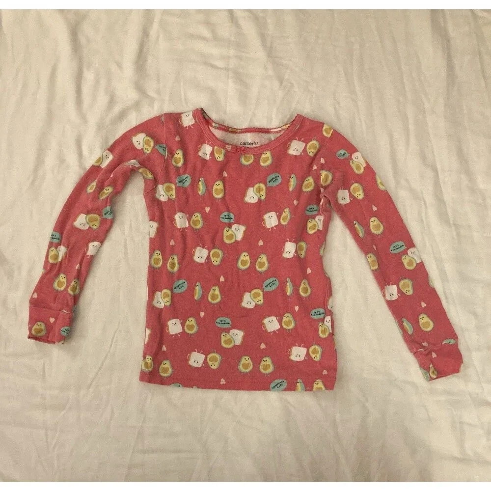 5T Carter’s girl clothes - 2 piece outfit | avocado & toast theme